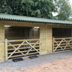 Double Mobile Field Shelter with Timber Field Gates