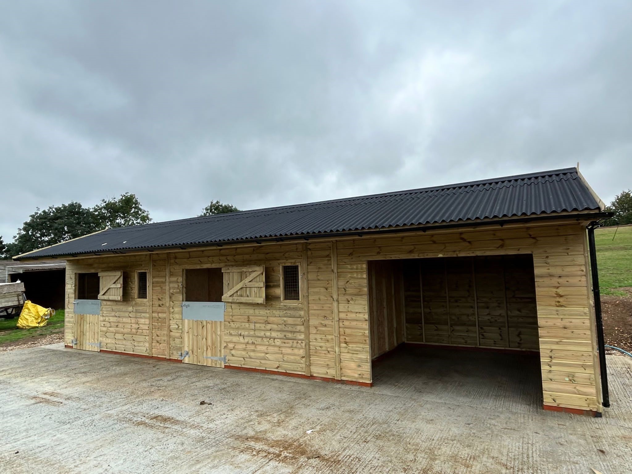 Picture of Static Stable with Stable Doors and Hay Store with and Onduline Roof